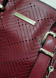 New Elegant Burgundy Handbag