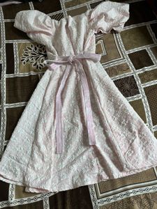 Chic Pink Puff Sleeve Dress