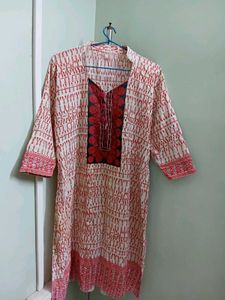 Stylish Printed Kurti With Pajama And Dupatta