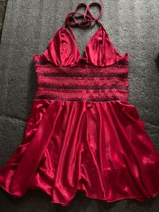 Satin Halterneck Mini nighty dress