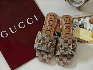 Gucci horsebit edition  Mule Flats with Crystals