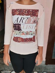 Arty &amp; Stylish Floral Print Top