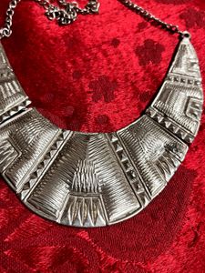 Statement Chunky silver oxidise Necklace