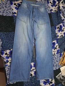 Shein Full Length Flared Fit Jeans With Pockets