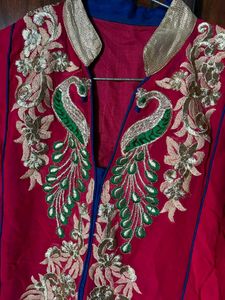 Kashmiri Embroidered Pink Kurta