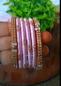 Pink & Gold Bangle Set