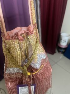 Vintage Beaded Fringe Clutch
