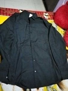 New Men's Black Long Sleeve Shirt