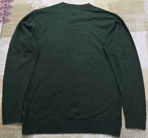 Peter England Olive Green Crewneck Sweater