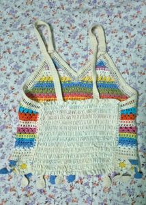 VIRAL Crochet Rainbow Tank Top