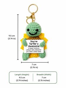 Cute Crochet Turtle Keychain