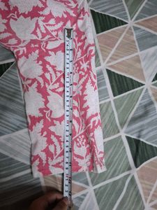 Pink &amp; White Floral Kurta