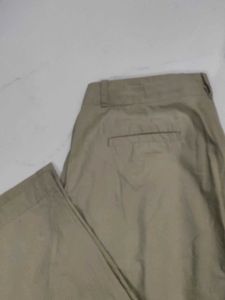 Light olive Pleated Wide-Leg Pants