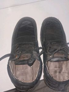 Black Leather Casual Shoes