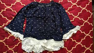 Off-Shoulder Blue Top