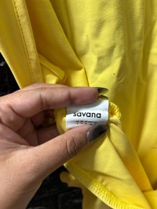 Bright Yellow Casual Top
