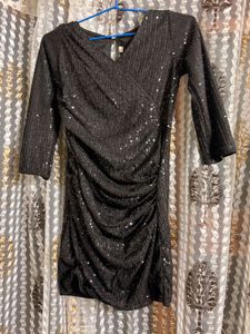 Sparkling Black Sequin Dress