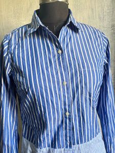 Striped Button-Up Shirt
