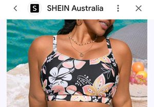 SHEIN Vibrant Floral Bikini top