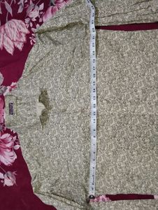 Combo Men's Printed Long Sleeve Shirt and white T-