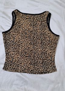 Y2K Leopard Print Tank Top