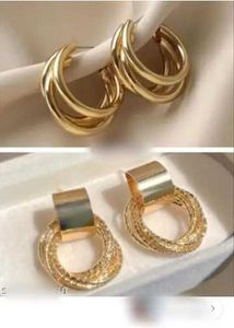 Chic Gold Twisted Hoop Earrings buy one get on