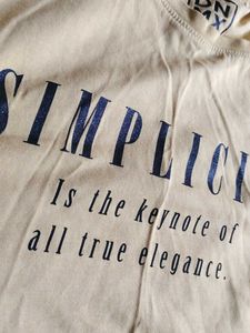 Yellow "Simplicity" Graphic T-Shirt