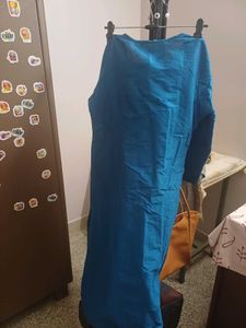 Elegant Blue Kurta with Intricate Embroidery