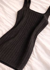 Black knit Bodycon Mini Dress