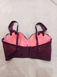 hunkemoller lace Bra - Burgundy