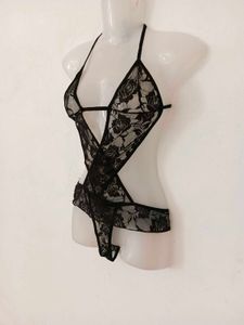Black Lace Teddy bodysuit