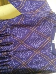 Purple Bandhani Print Kurta