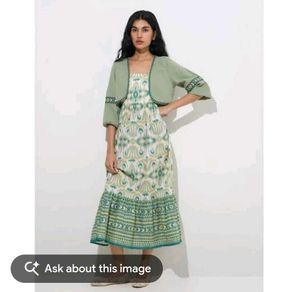Green Ethnic Print Kurta Set
