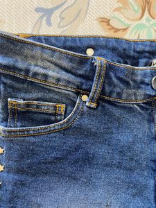 Trendy Denim Shorts with Star Embellishments