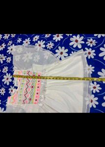 Boho Embroidered Sheer Tunic butterfly sleeves Top