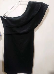 Black One-Shoulder Bodycon Dress