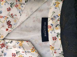 Floral Print Button-Up shirt top