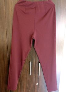 Burgundy Casual Pants