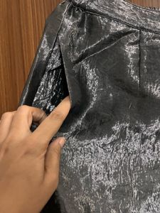 Shimmering Grey Kurta &amp; Palazzo Pants