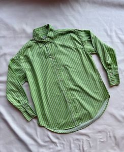 Twenty Dresses - Green Striped Button-Up Shirt