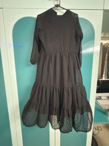 Elegant Black Tiered Dress
