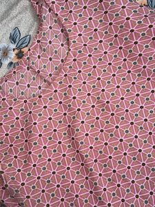 Pink Floral Sleeveless Kurta