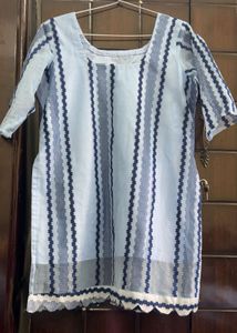 Light Blue Striped Kurta