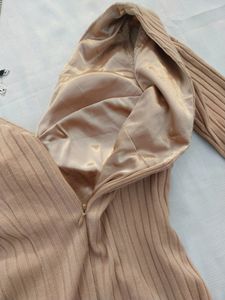 🍄‍🟫🍂hot Nude Padded Wrap Up Top