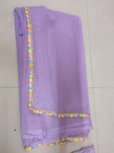 Lavender Colour Sari