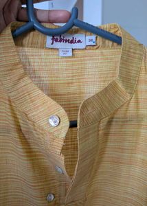 Yellow Striped Kurta