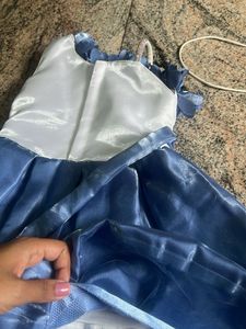 Blue Party Dress with Matching Bag