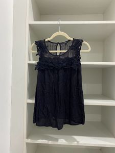 Vero Moda Black Embroidered Top
