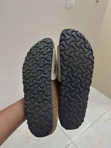 BIRKENSTOCK- Stylish Gold Snake Print Sandals