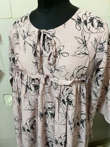 Dusky pink Floral Print tunic